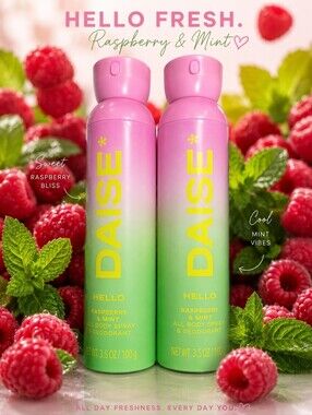 DAISE Hello Raspberry & Mint All-Body Spray & Deodorant 2 Pack
